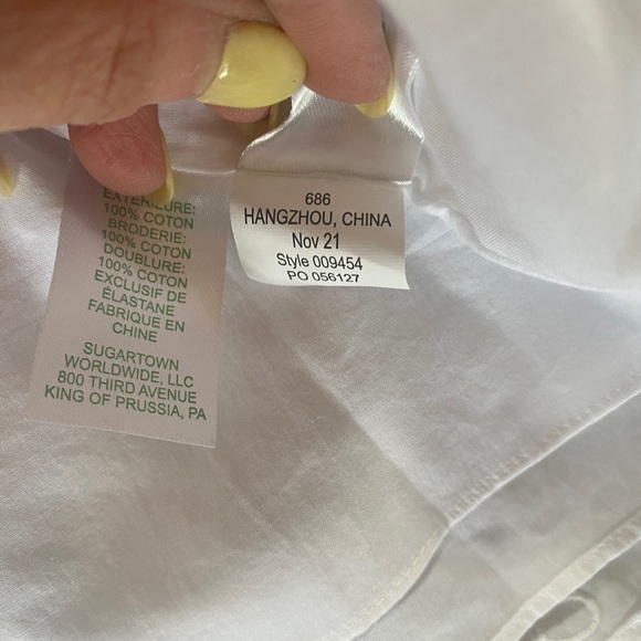 Lilly Pulitzer Taviana Long Sleeve Eyelet Dress, Sz. 12, White, EUC! - Picture 5 of 7